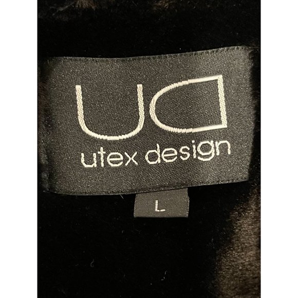 Utex Design Vintage 1980s Womens Long Hooded Coat with Faux Fur Lined Brown SZ L - Picture 9 of 15